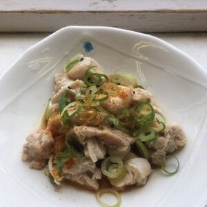 居酒屋メニュー☆鶏の冷しゃぶぽん酢